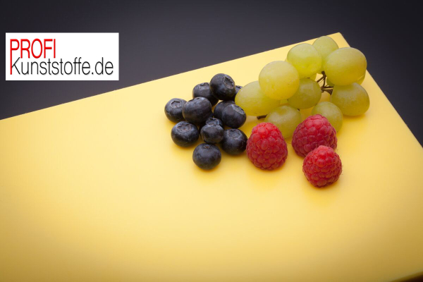 70 cm x 30 cm , gelbes Kunststoffschneidbrett, PROFIBRETT aus Vollkunststoff, HACCP geeignet, Spülmaschinenfest, höchst messerschonend, Industriequalität, für alle Lebensmittel geeignet